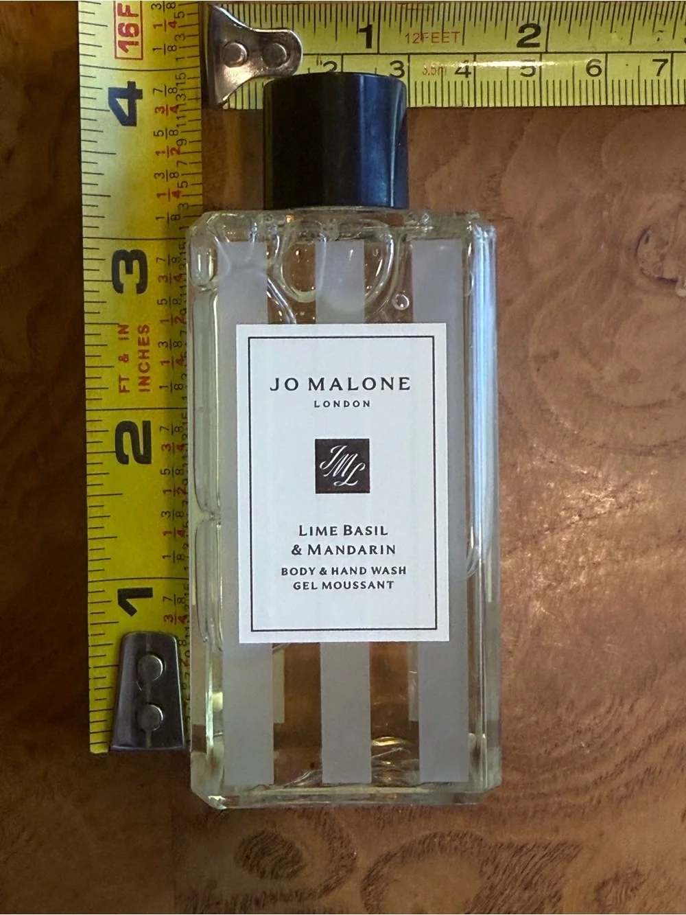 Jo Malone Lime Basil & Mandarin Body & Hand Wash - Clear Bottle with Black Cap
